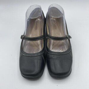 Naturalizer Women's Aceta Mary Jane Shoes 7M Black Strap Buckle Wedge